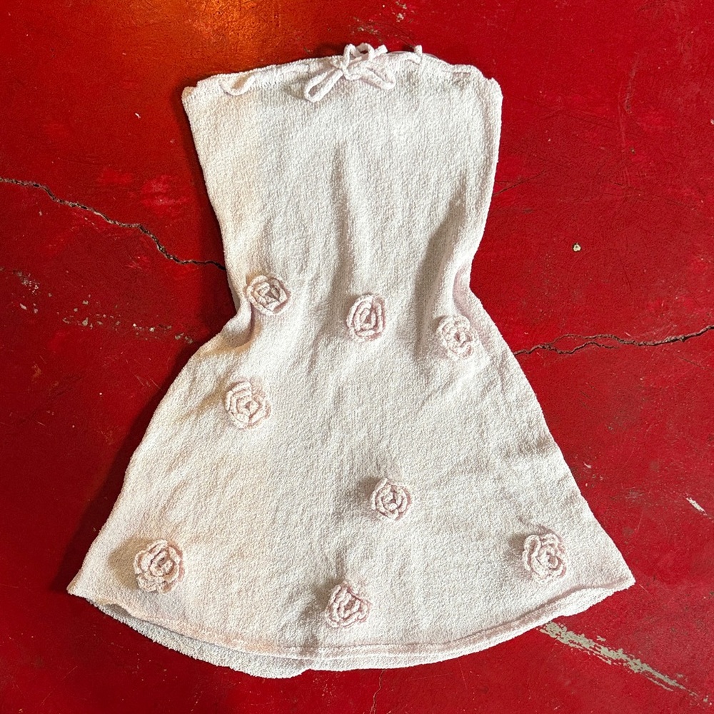 Meshki Soft Pink Dress with Rosette Details